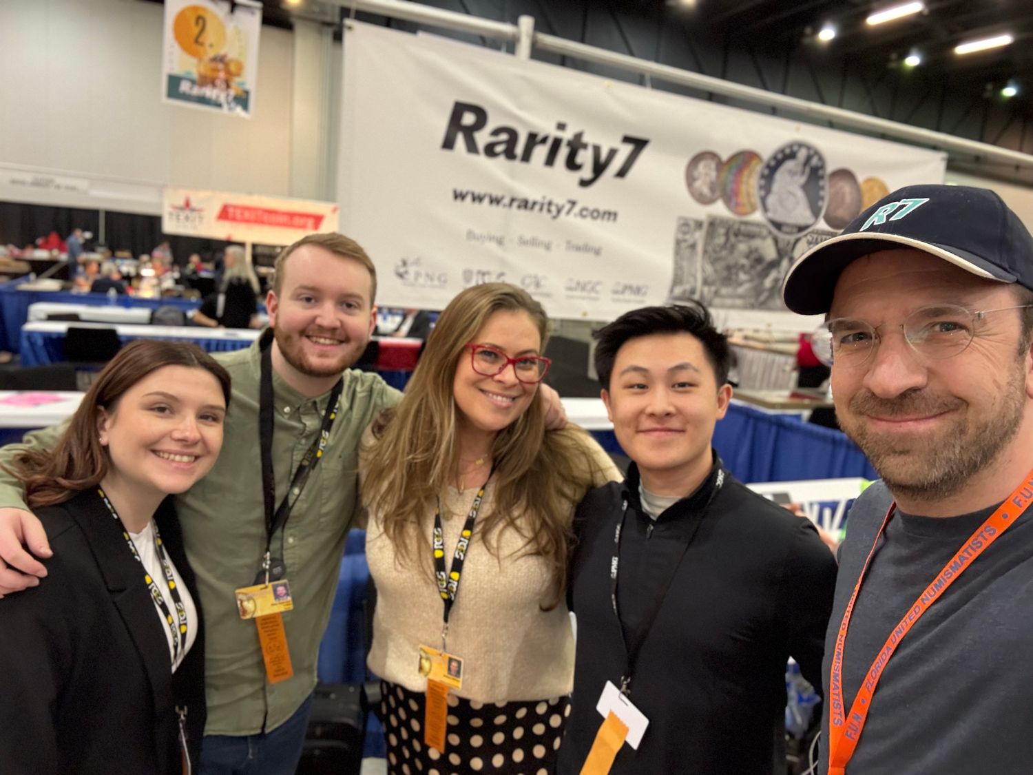 The Rarity7 dream team: Sara, Owen, Ashley, David, and Noah