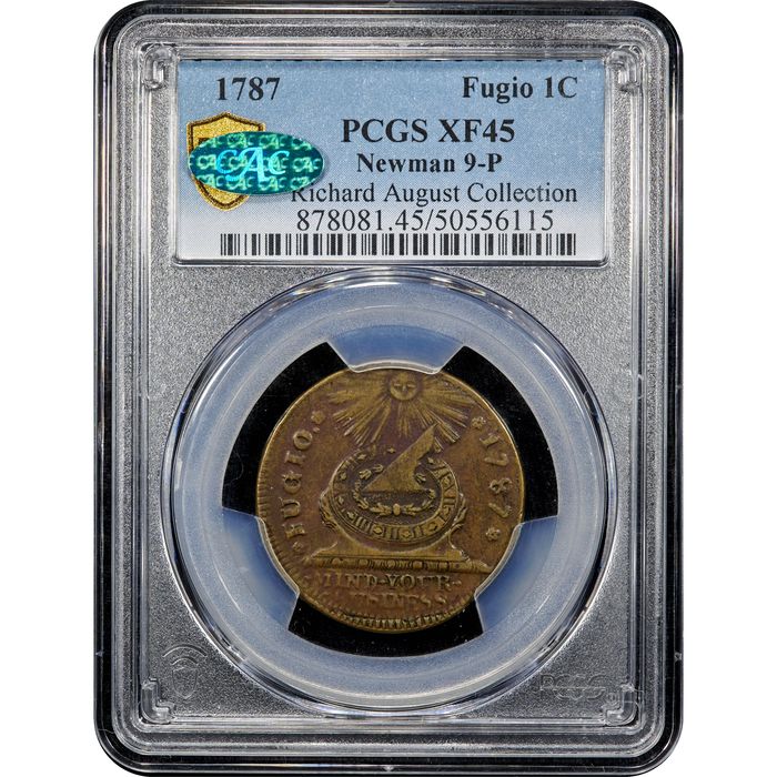 1787 Fugio Cent (1c) Newman 9-P Obverse Image