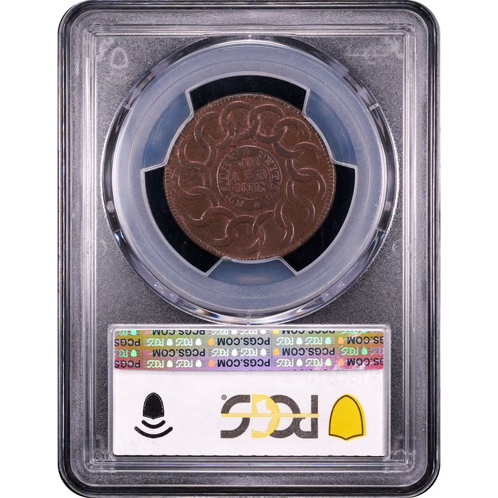 1787 Fugio Cent (1c) States United 4 Cinq Reverse Slab Image