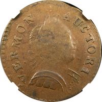 1788 Vermont Half Penny (1/2p) Bust Right Photo 3