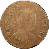 1788 Vermont Half Penny (1/2p) Bust Right Photo 3