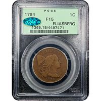 1794 Liberty Cap Large Cent (1c) OGH Ex-Eliasberg Obverse Slab Image