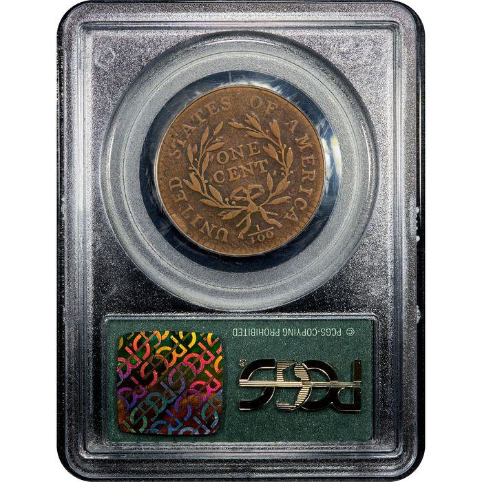 1794 Liberty Cap Large Cent (1c) OGH Ex-Eliasberg Reverse Slab Image