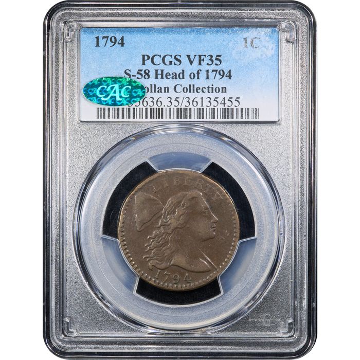1794 Liberty Cap Large Cent (1c) S-58 Obverse Image
