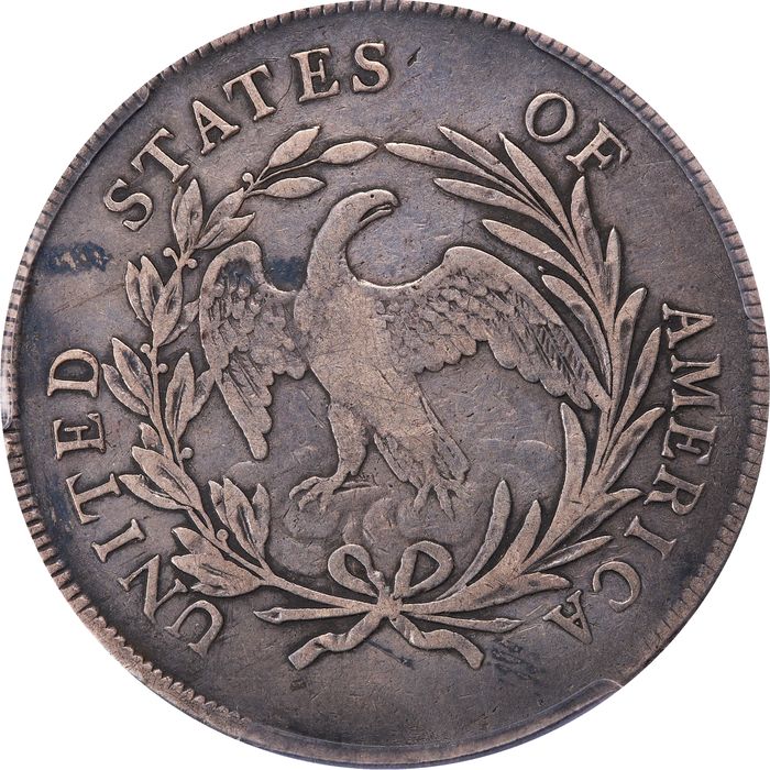 1795 Draped Bust Dollar ($1) Off-Center Reverse Image