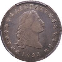 1795 Flowing Hair Dollar ($1) 2 Leaves Photo 3
