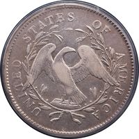 1795 Flowing Hair Dollar ($1) 2 Leaves Reverse Image