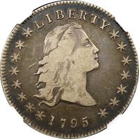 1795 Flowing Hair Dollar ($1) 3 Leaves Photo 3