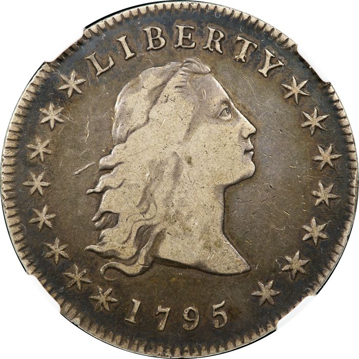 1795 Flowing Hair Dollar ($1) 3 Leaves Photo 3