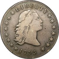 1795 Flowing Hair Dollar ($1) 3 Leaves OGH Obverse Image