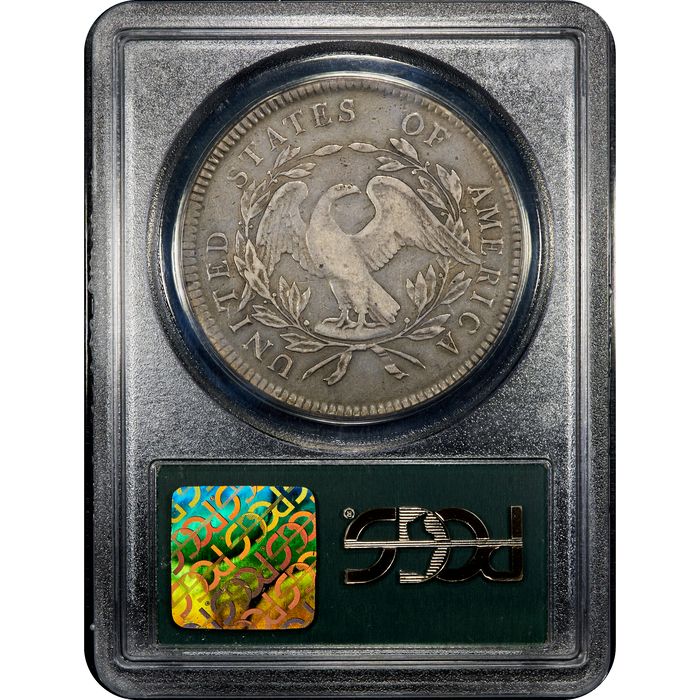 1795 Flowing Hair Dollar ($1) 3 Leaves OGH Reverse Slab Image