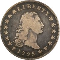 1795 Flowing Hair Dollar ($1) 3 Leaves Photo 3