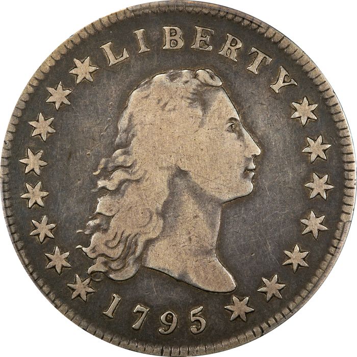 1795 Flowing Hair Dollar ($1) 3 Leaves Photo 3