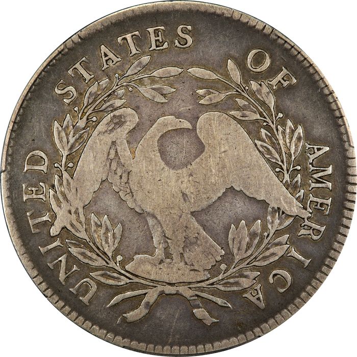 1795 Flowing Hair Dollar ($1) 3 Leaves Photo 4