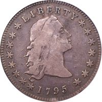 1795 Flowing Hair Dollar ($1) 3 Leaves Photo 3