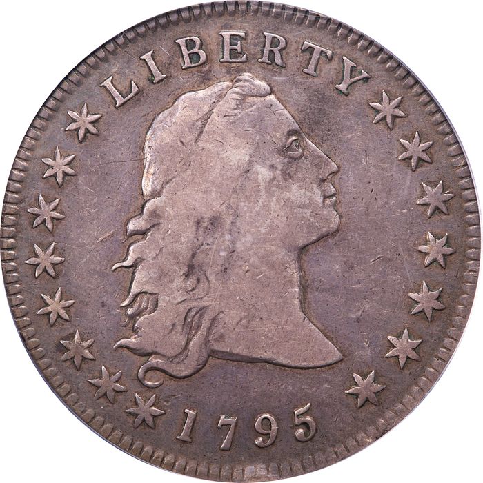 1795 Flowing Hair Dollar ($1) 3 Leaves Photo 3