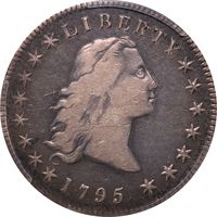 1795 Flowing Hair Dollar ($1) 3 Leaves Obverse Image