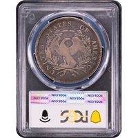 1795 Flowing Hair Dollar ($1) 3 Leaves Reverse Slab Image