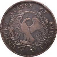 1795 Flowing Hair Dollar ($1) 3 Leaves Reverse Image