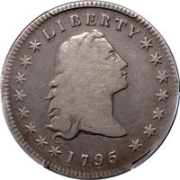 1795 Flowing Hair Dollar ($1) 3 Leaves Photo 3