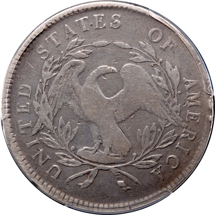 1795 Flowing Hair Dollar ($1) 3 Leaves Photo 4
