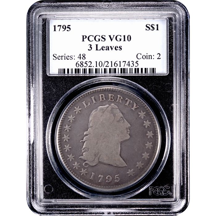 1795 Flowing Hair Dollar ($1) 3 Leaves Obverse Image