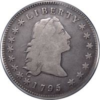 1795 Flowing Hair Dollar ($1) 3 Leaves Photo 3