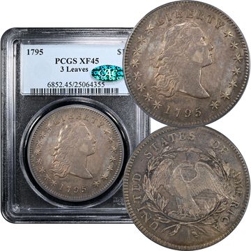 1795 Flowing Hair Dollar ($1) 3 Leaves Composite Image