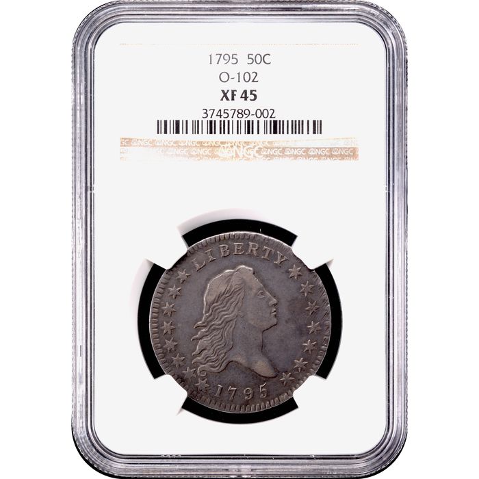 1795 Flowing Hair Half Dollar (50c) Obverse Slab Image