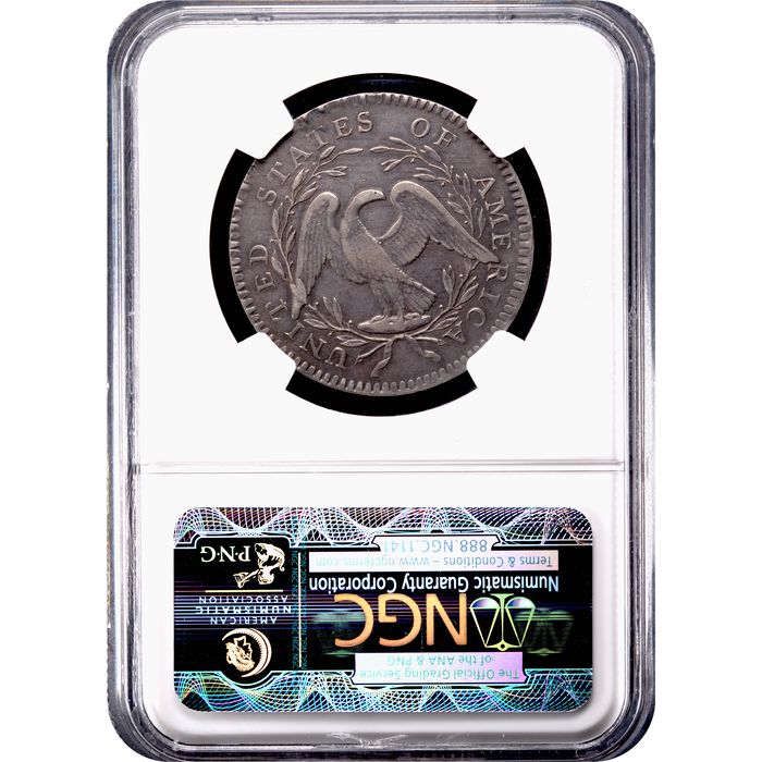 1795 Flowing Hair Half Dollar (50c) Reverse Slab Image