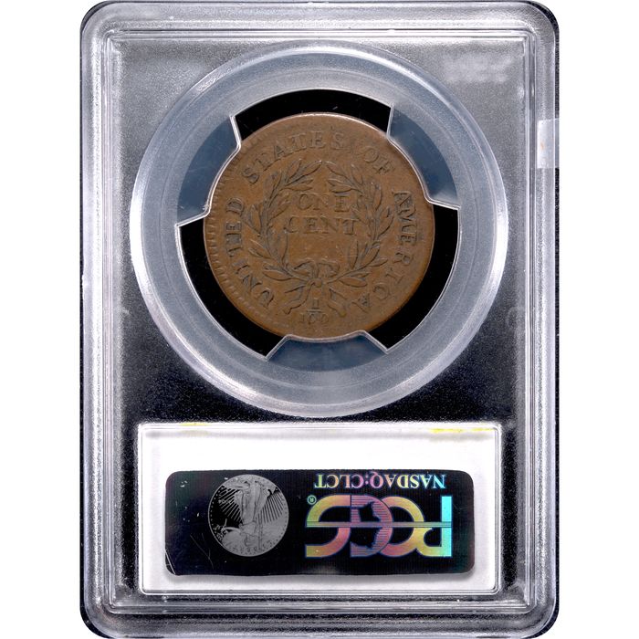 1795 Liberty Cap Large Cent (1c) Plain Edge Reverse Slab Image