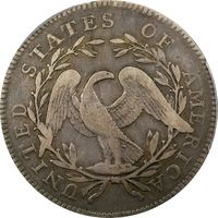 1795/1795 Flowing Hair Half Dollar (50c) 2 Leaves Recut Date Photo 4
