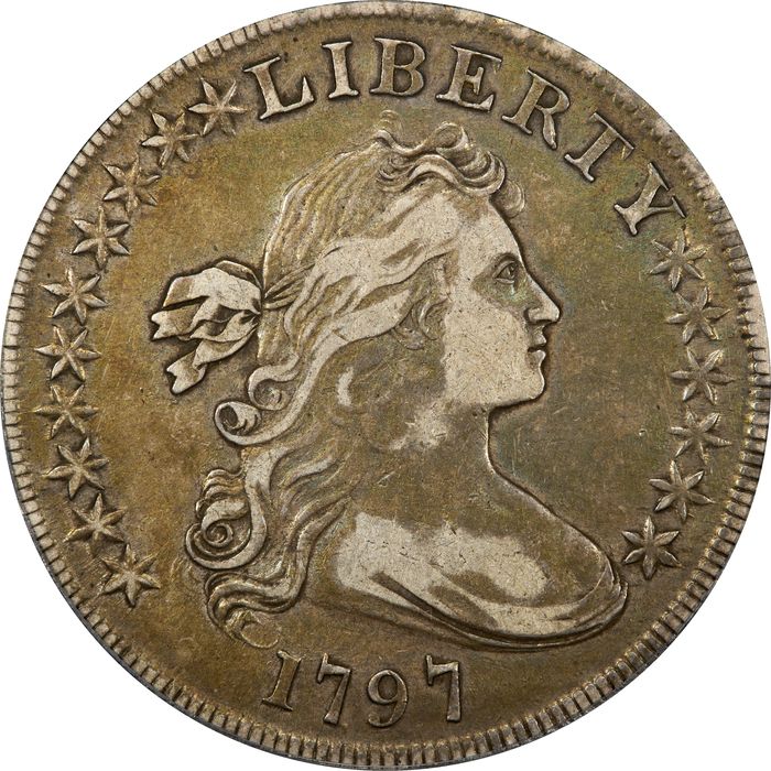 1797 Draped Bust Dollar ($1) 10x6 Stars Obverse Image