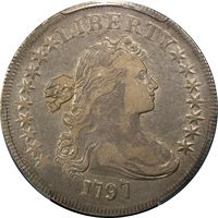 1797 Draped Bust Dollar ($1) 9x7 Stars Large Letters Obverse Image