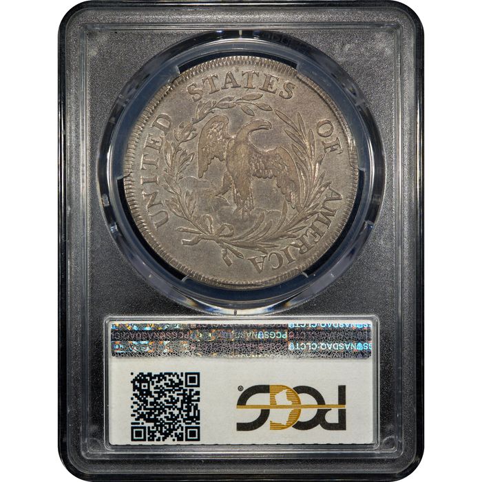 1797 Draped Bust Dollar ($1) 9x7 Stars Large Letters Reverse Slab Image