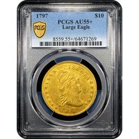 1797 Draped Bust Gold Eagle ($10) Obverse Slab Image