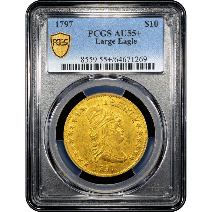 1797 Draped Bust Gold Eagle ($10) Obverse Slab Image