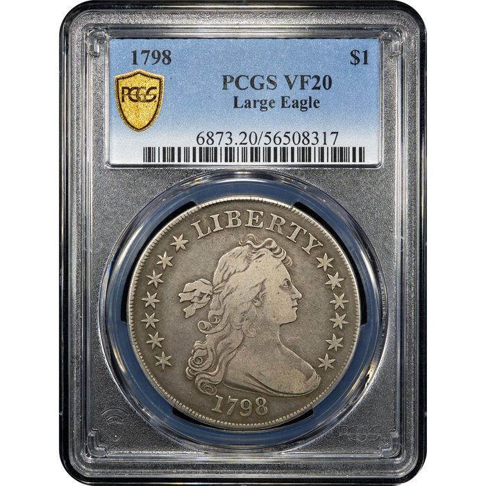 1798 Draped Bust Dollar ($1) Large Eagle Obverse Slab Image