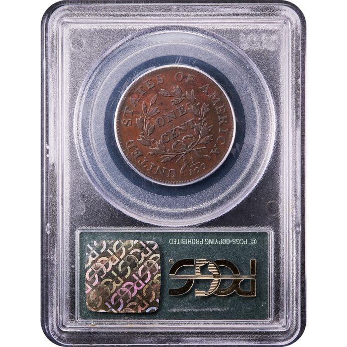 1798 Draped Bust Large Cent (1c) Second Hair Style OGH Reverse Image
