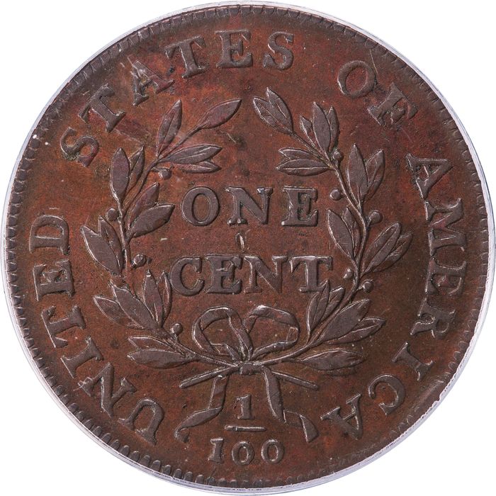 1798 Draped Bust Large Cent (1c) Second Hair Style OGH Photo 4