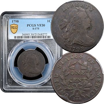 1798 Draped Bust Large Cent (1c) Second Hair Style S-175 Composite Image
