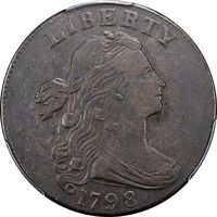 1798 Draped Bust Large Cent (1c) Second Hair Style S-175 Obverse Image