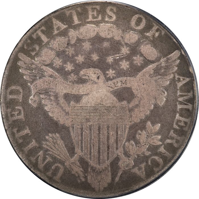 1798 Large Eagle Draped Bust Dollar ($1) Pointed 9 4 Lines BB-113 Reverse Image