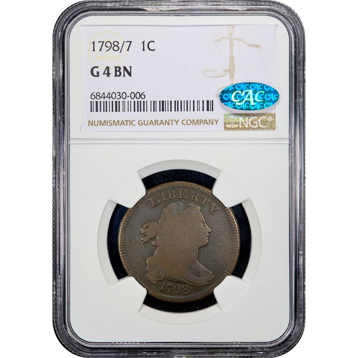 1798/7 Draped Bust Large Cent (1c) Obverse Image