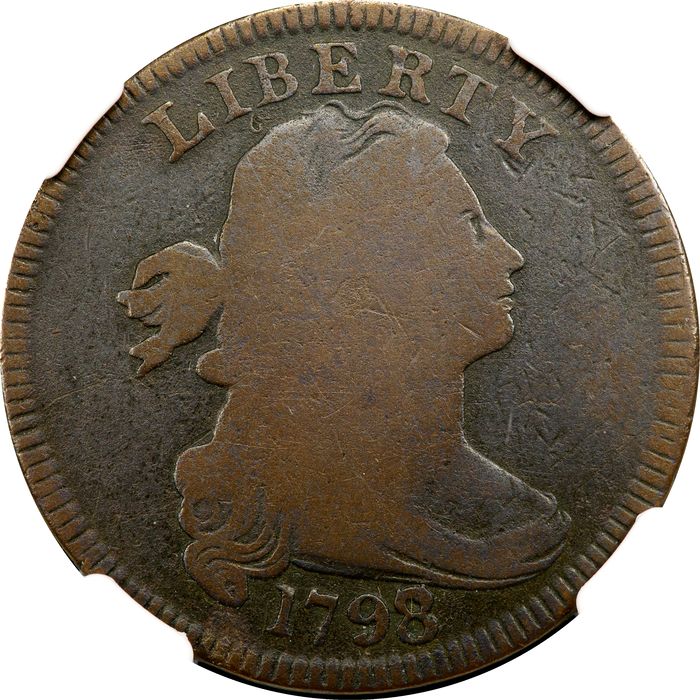 1798/7 Draped Bust Large Cent (1c) Photo 3