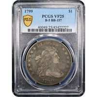 1799 Draped Bust Dollar ($1) BB-157 Obverse Image
