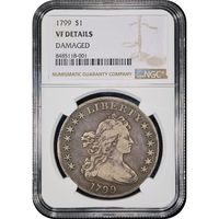 1799 Draped Bust Dollar ($1) Obverse Slab Image