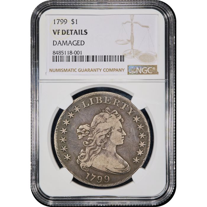 1799 Draped Bust Dollar ($1) Obverse Slab Image