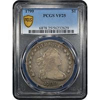 1799 Draped Bust Dollar ($1) Obverse Slab Image