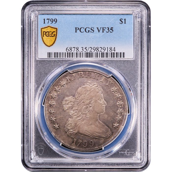 1799 Draped Bust Dollar ($1) Obverse Slab Image
